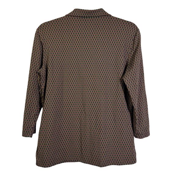 J. MCLAUGHLIN Shirt Large Catalina Cloth Brown Knit Court Polo 3/4 Sleeve 70's - Picture 3 of 13